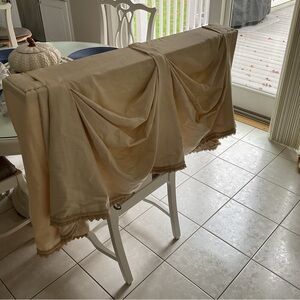 Elegant Cream valance with Fringe